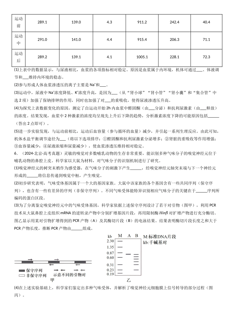 专练13 稳态与环境(20题)(学生版).docx_第3页