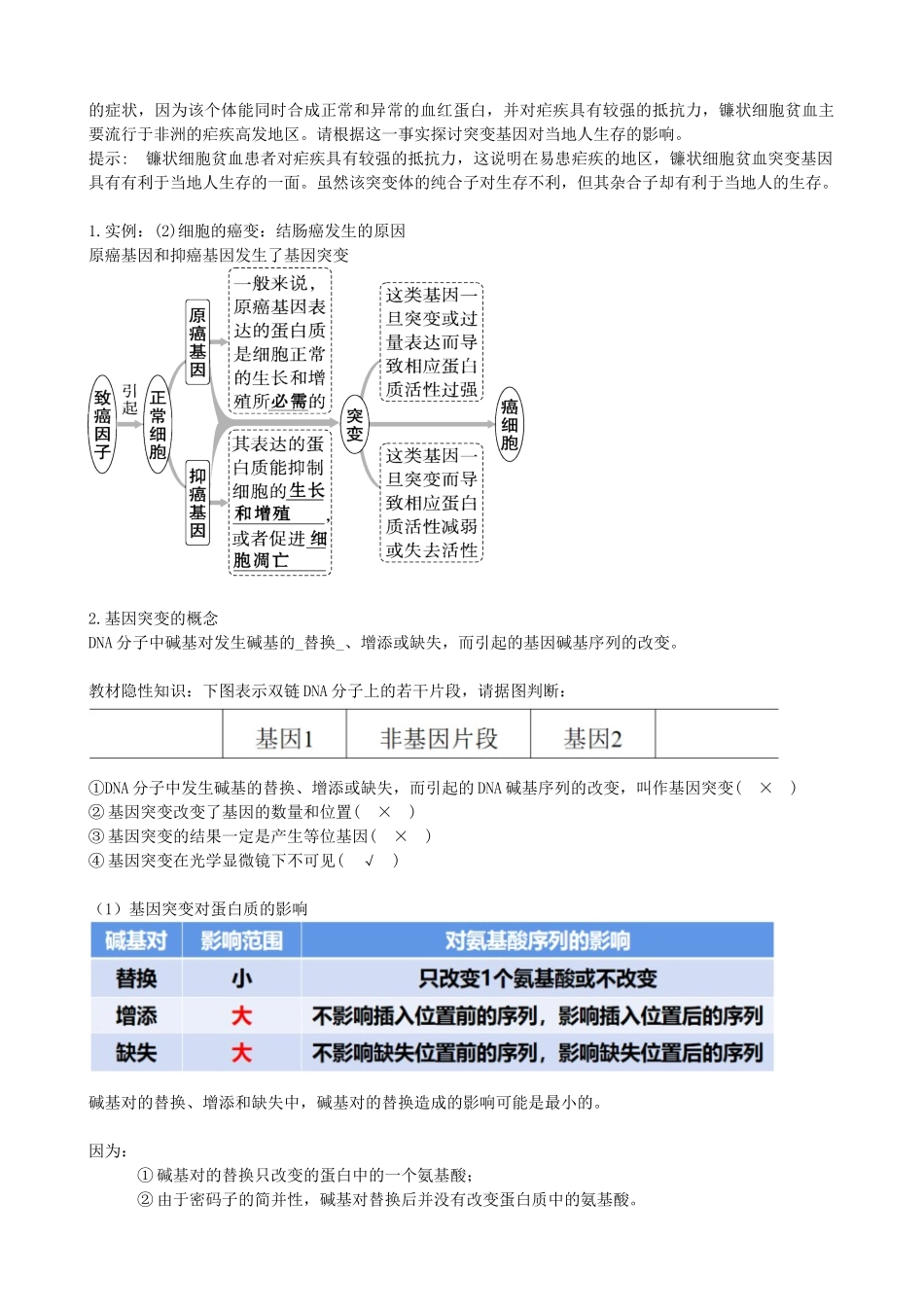 第23讲 生物的变异(讲义)(教师版).docx_第3页
