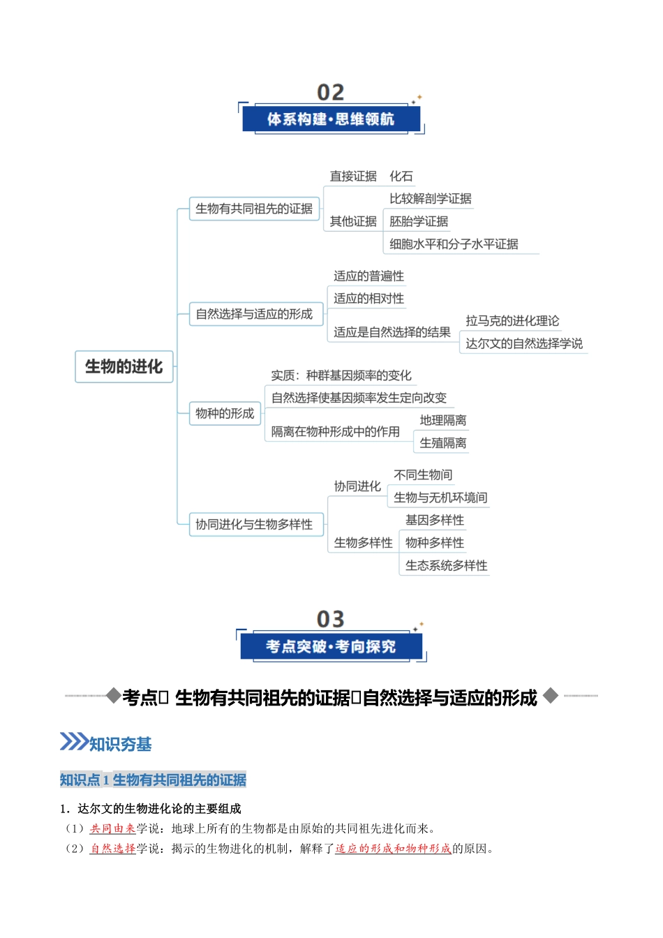 第23讲 生物的进化(复习讲义)(全国通用)(解析版).docx_第3页