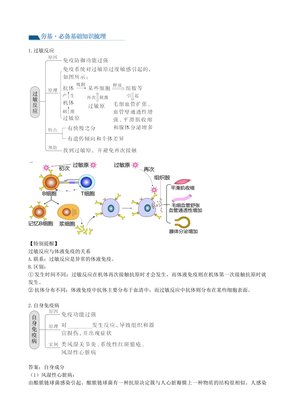 第30讲 免疫失调和免疫学的应用(讲义)(学生版).docx_第2页