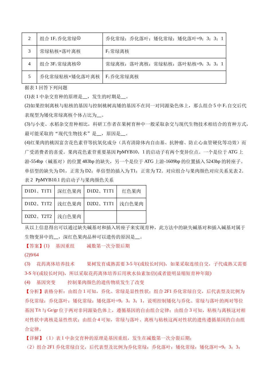 专题02 遗传推理与实验设计（解析版）.docx_第3页