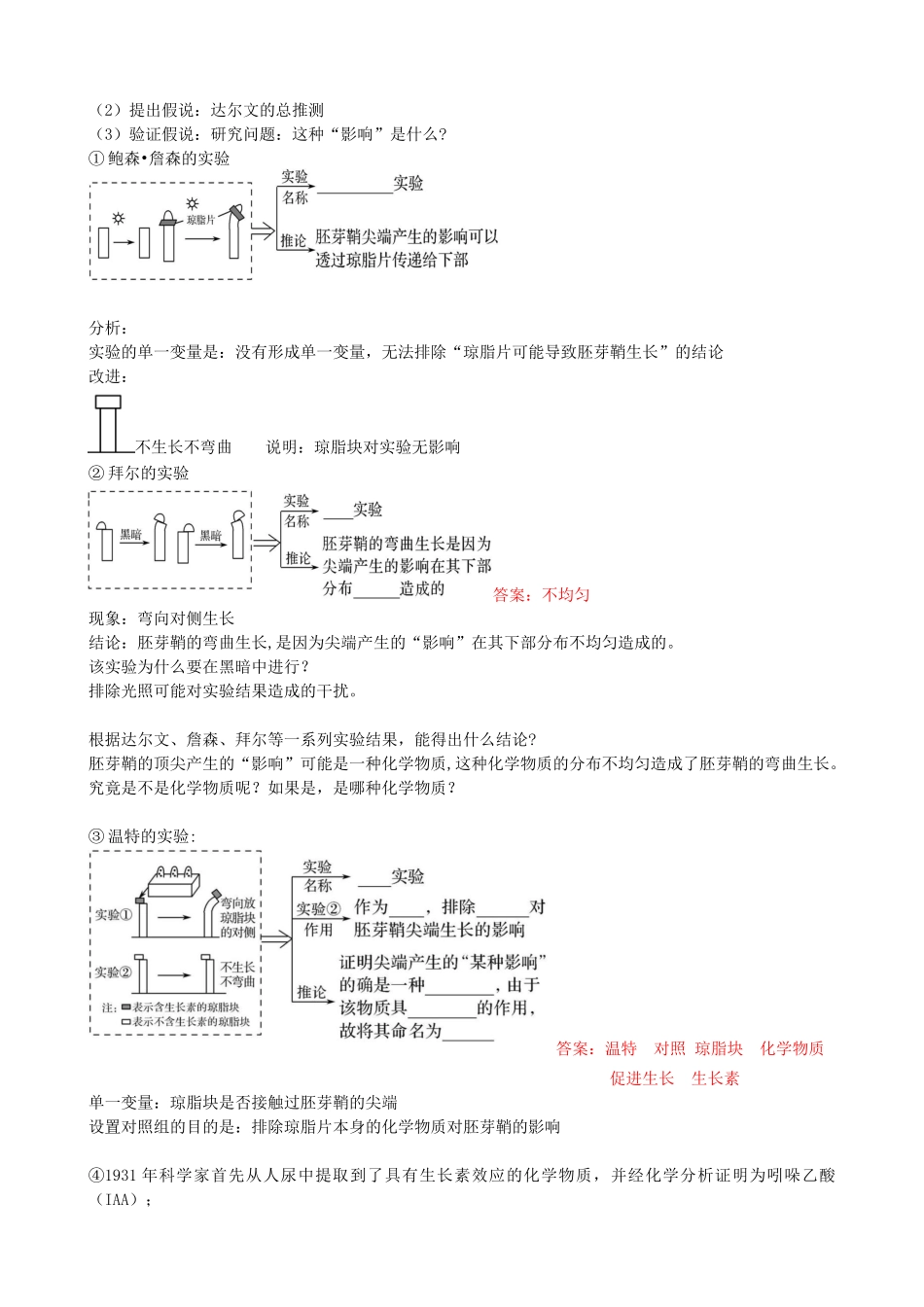 第32.1讲 植物生长素(讲义)(教师版).docx_第3页