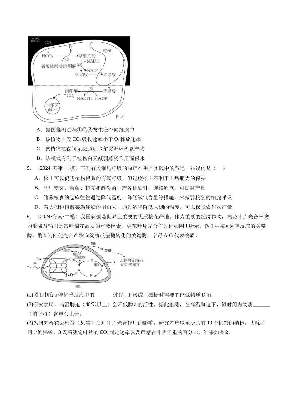 专题03  细胞的代谢（学生版）.docx_第2页