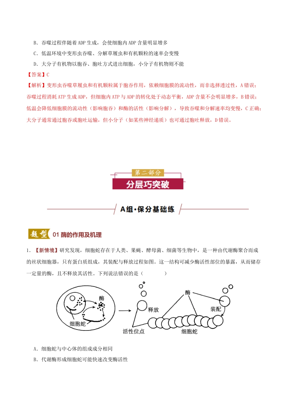 专题03 酶和ATP （专题专练）（全国通用）（教师版）.docx_第3页