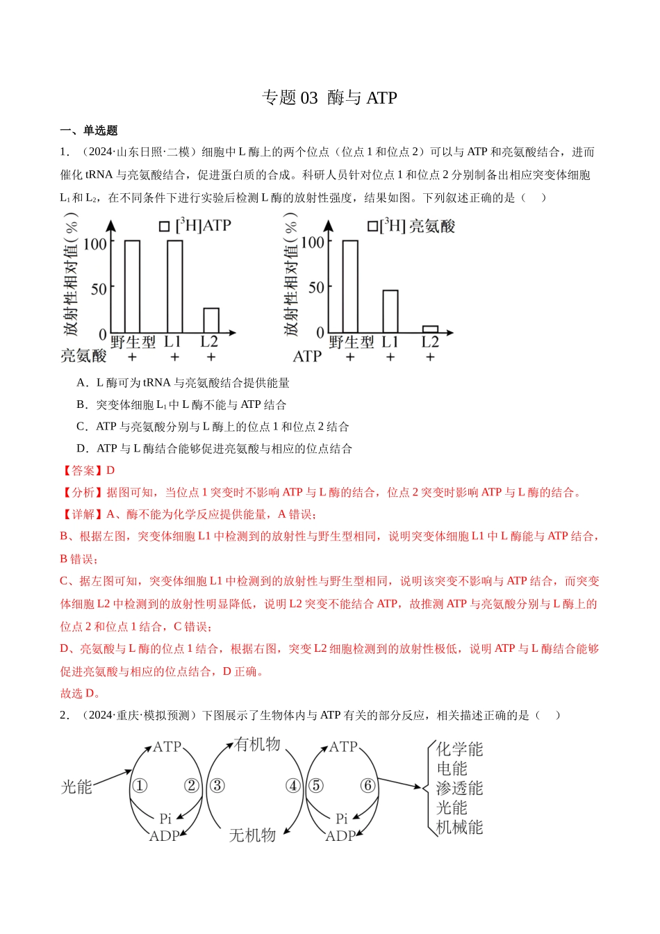 专题03 酶与ATP(解析版).docx_第1页