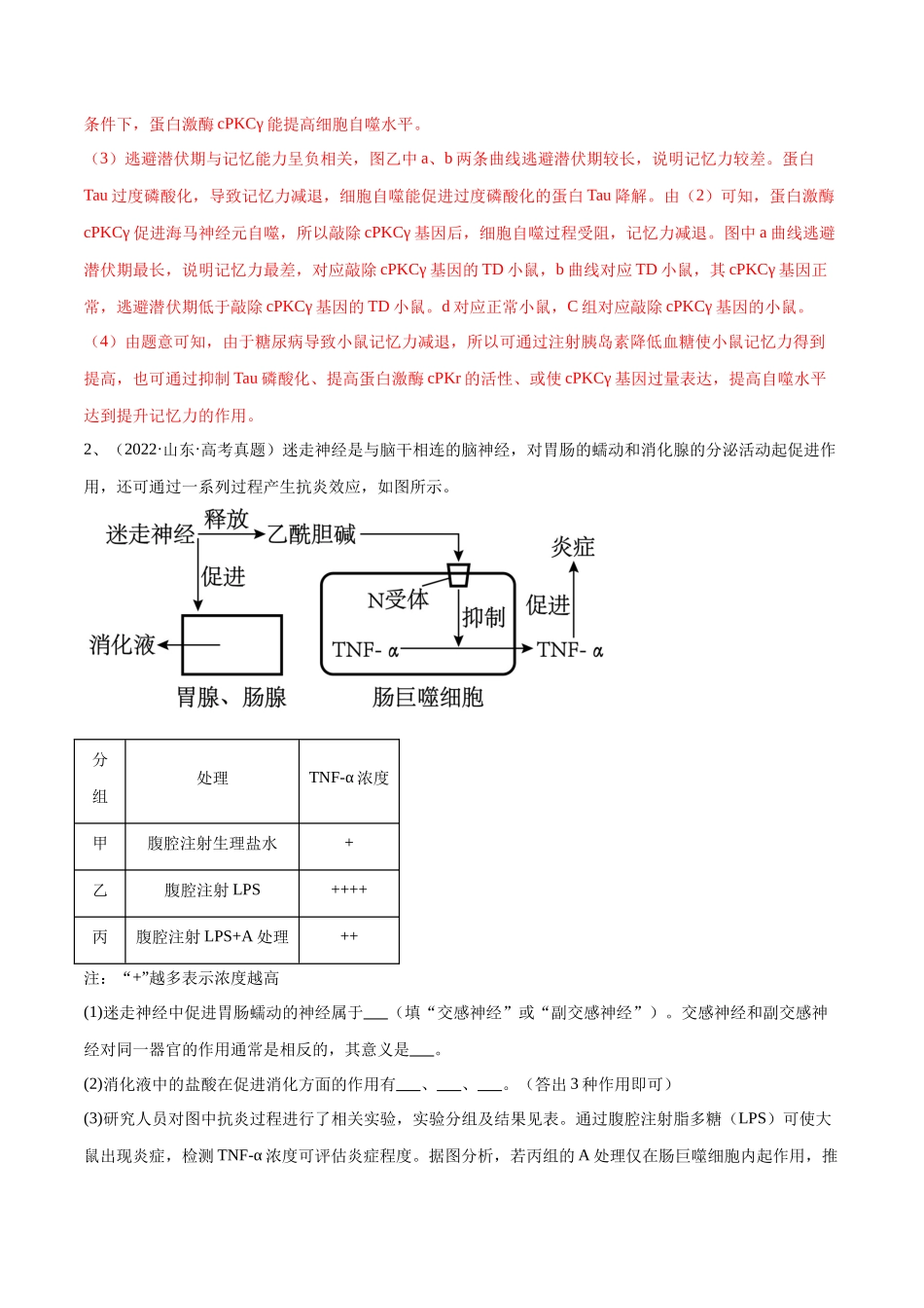 专题03 稳态与调节模块（山东卷）（解析版）.docx_第3页