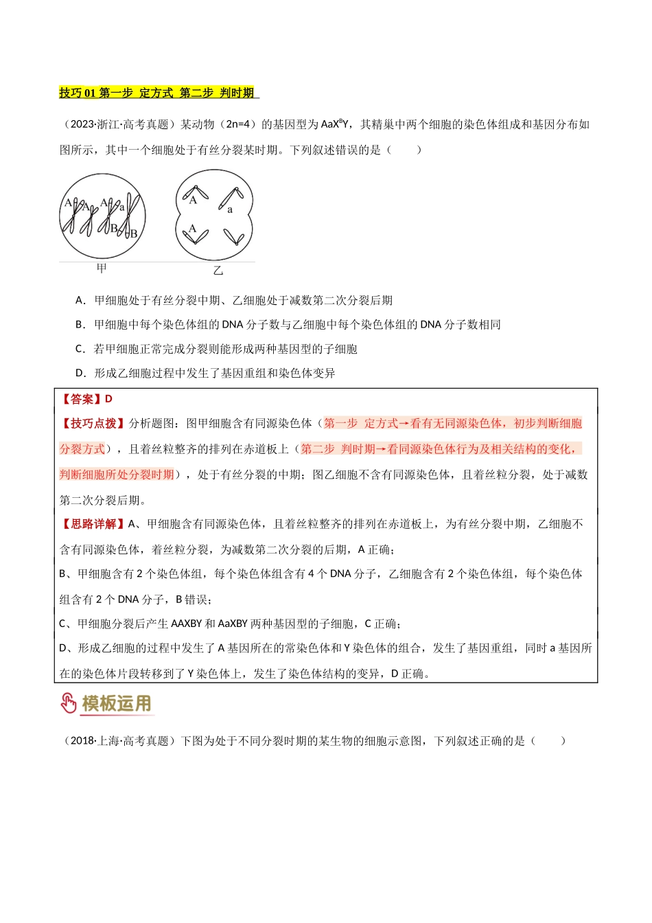 专题03 细胞分裂（教师版）.docx_第3页