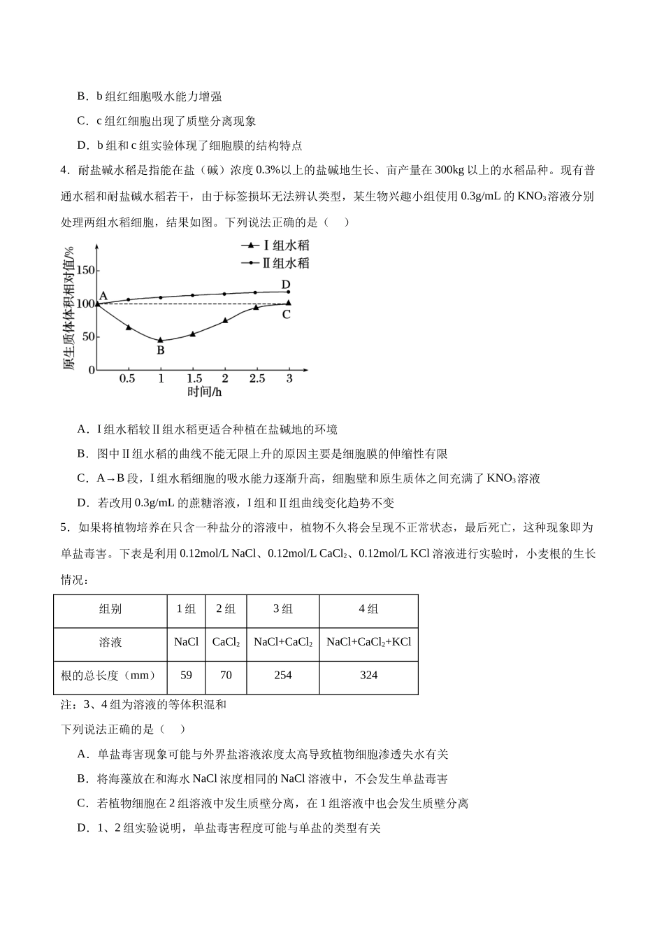 专题04 水进入细胞的原理（学生版）.docx_第2页