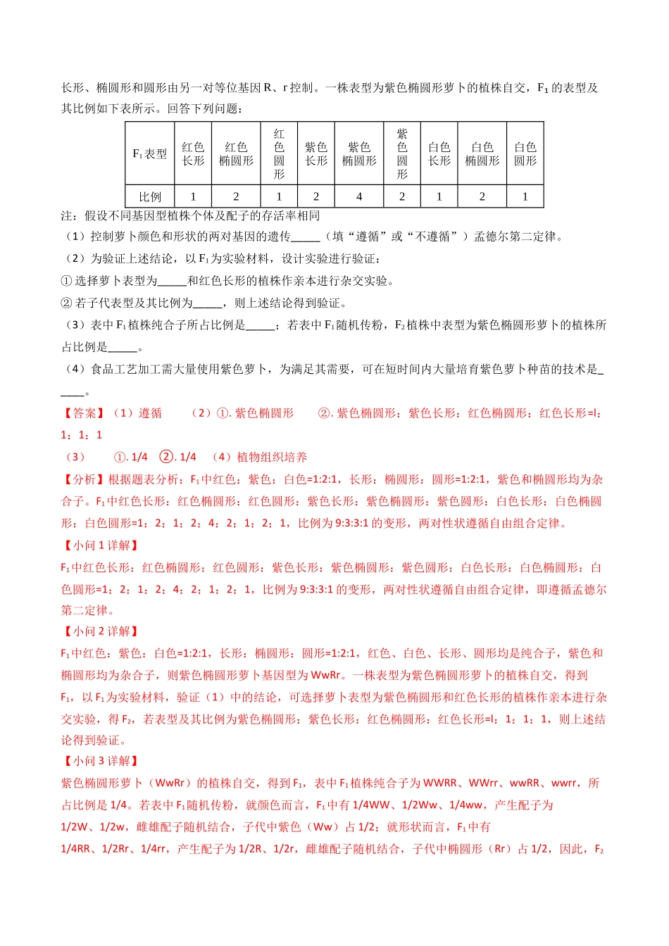 专题04 遗传的基本规律（教师版）.docx_第3页