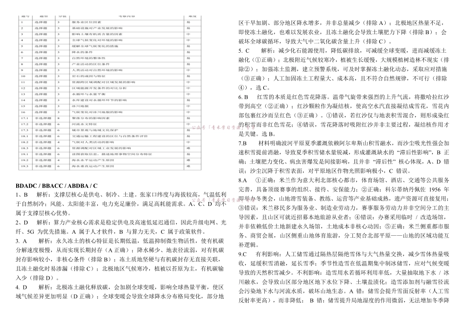 哈九中2025-2026学年度高三下学期第四次模拟考试地理答案.pdf_第1页