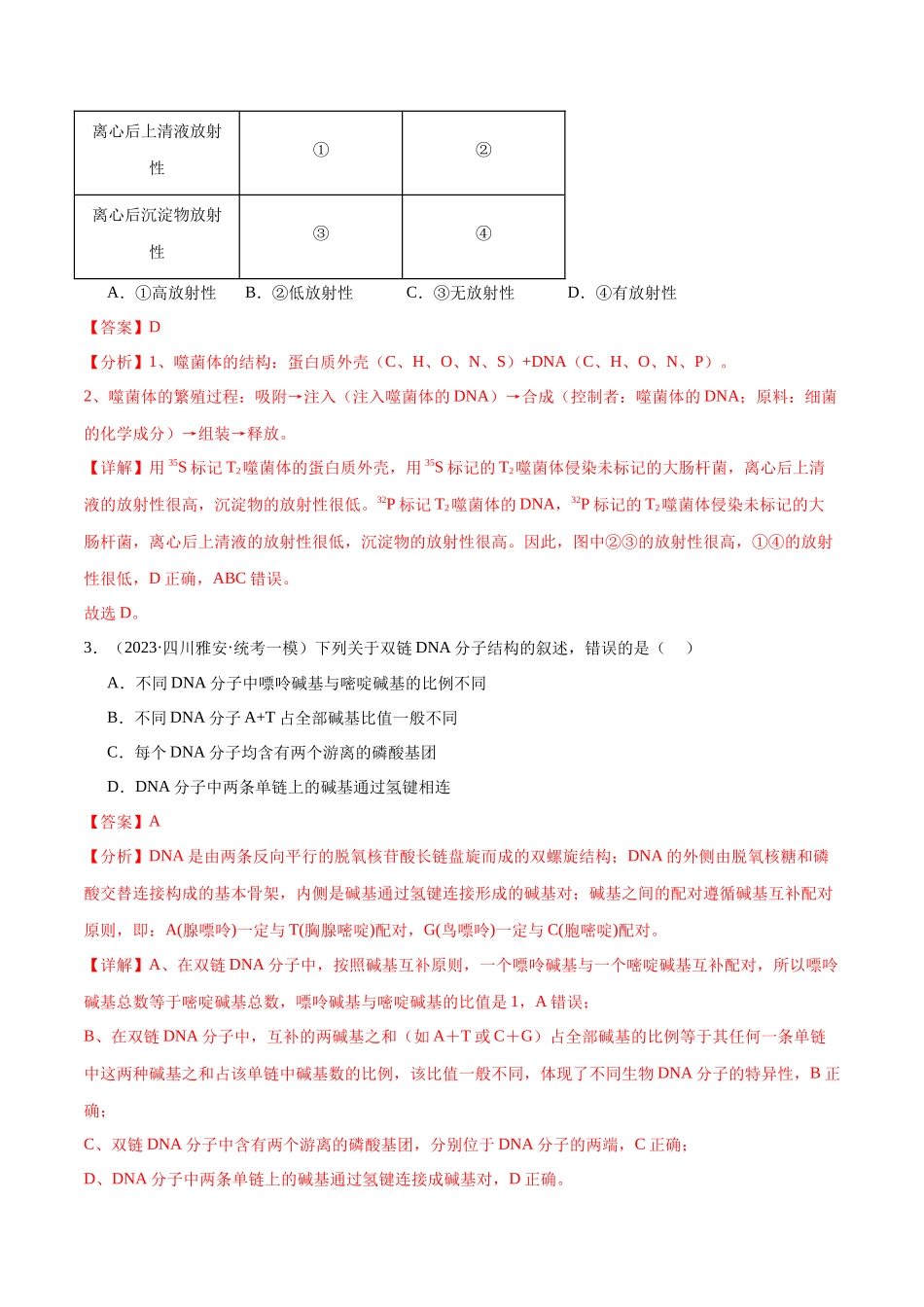 专题05  遗传的分子基础（分层练）（解析版）.docx_第2页