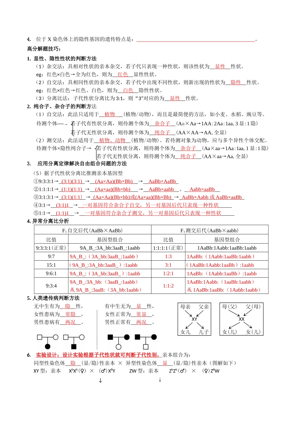 专题05 基因的传递规律(原卷版).docx_第3页