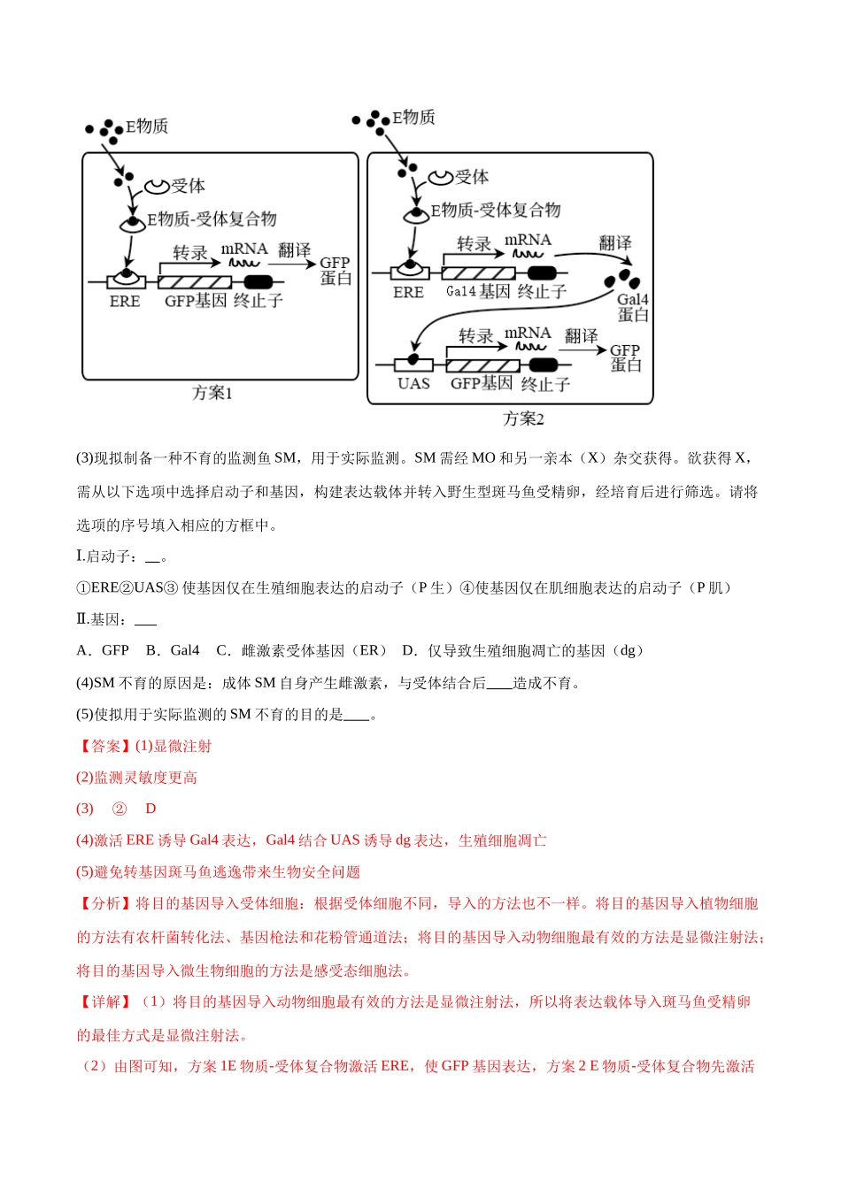 专题05 基因工程（北京卷）（解析版）.docx_第2页