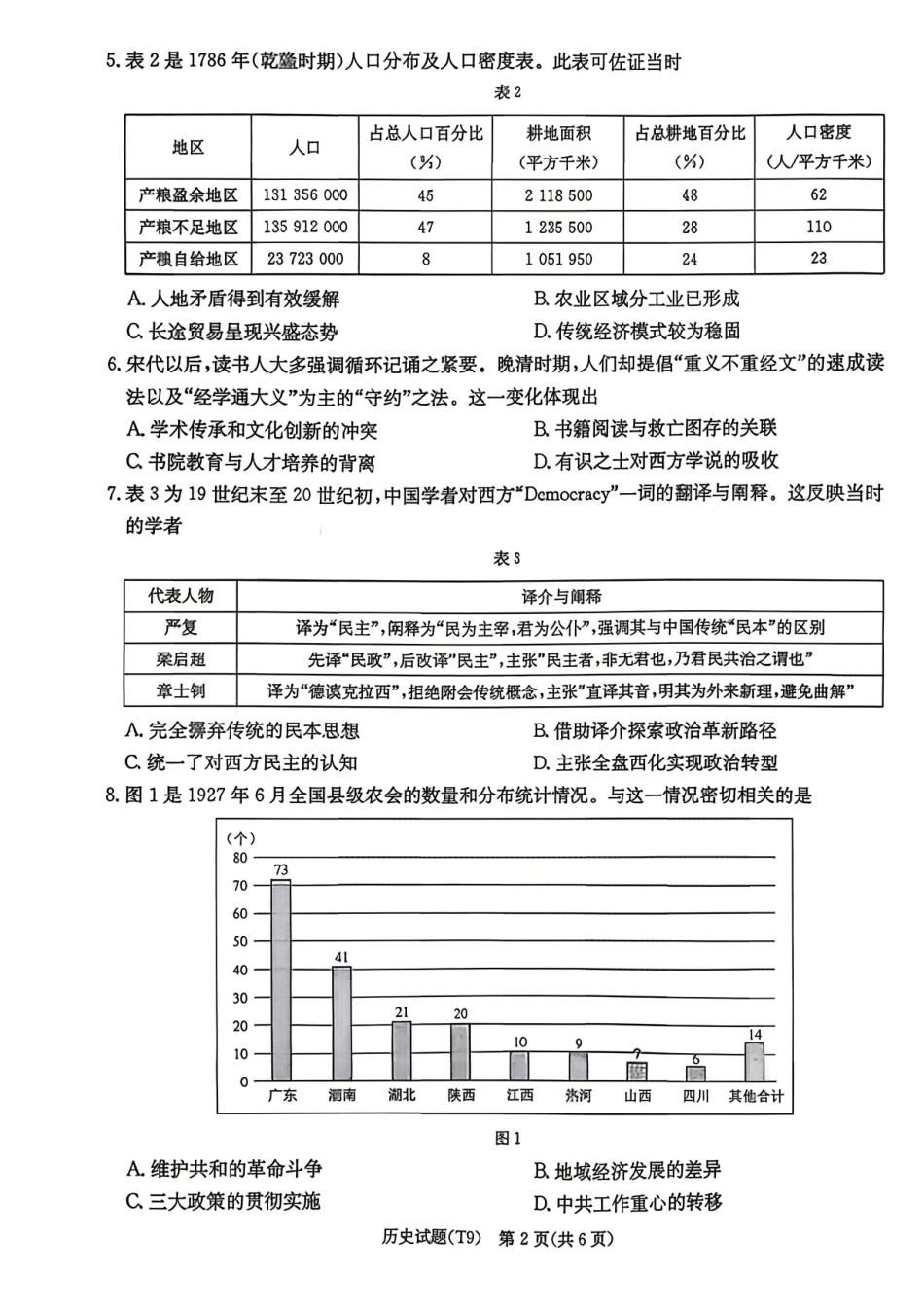 历史湖南湖南师范大学附属中学2025-2026学年高三下学期5月模拟卷(二)(湖南师大附中二模)(5.9-5.10).pdf_第2页