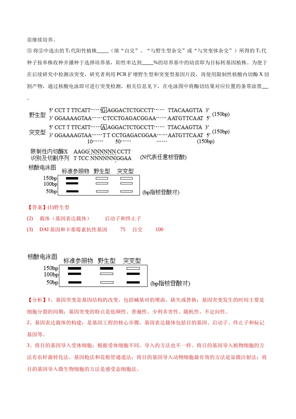 专题05 基因工程(广东卷)(解析版).docx_第2页