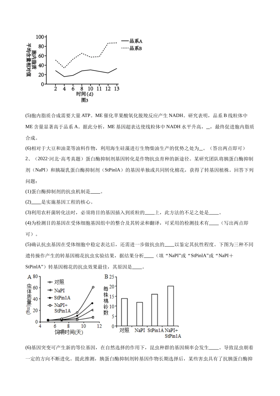 专题05 基因工程（河北卷）（原卷版）.docx_第2页
