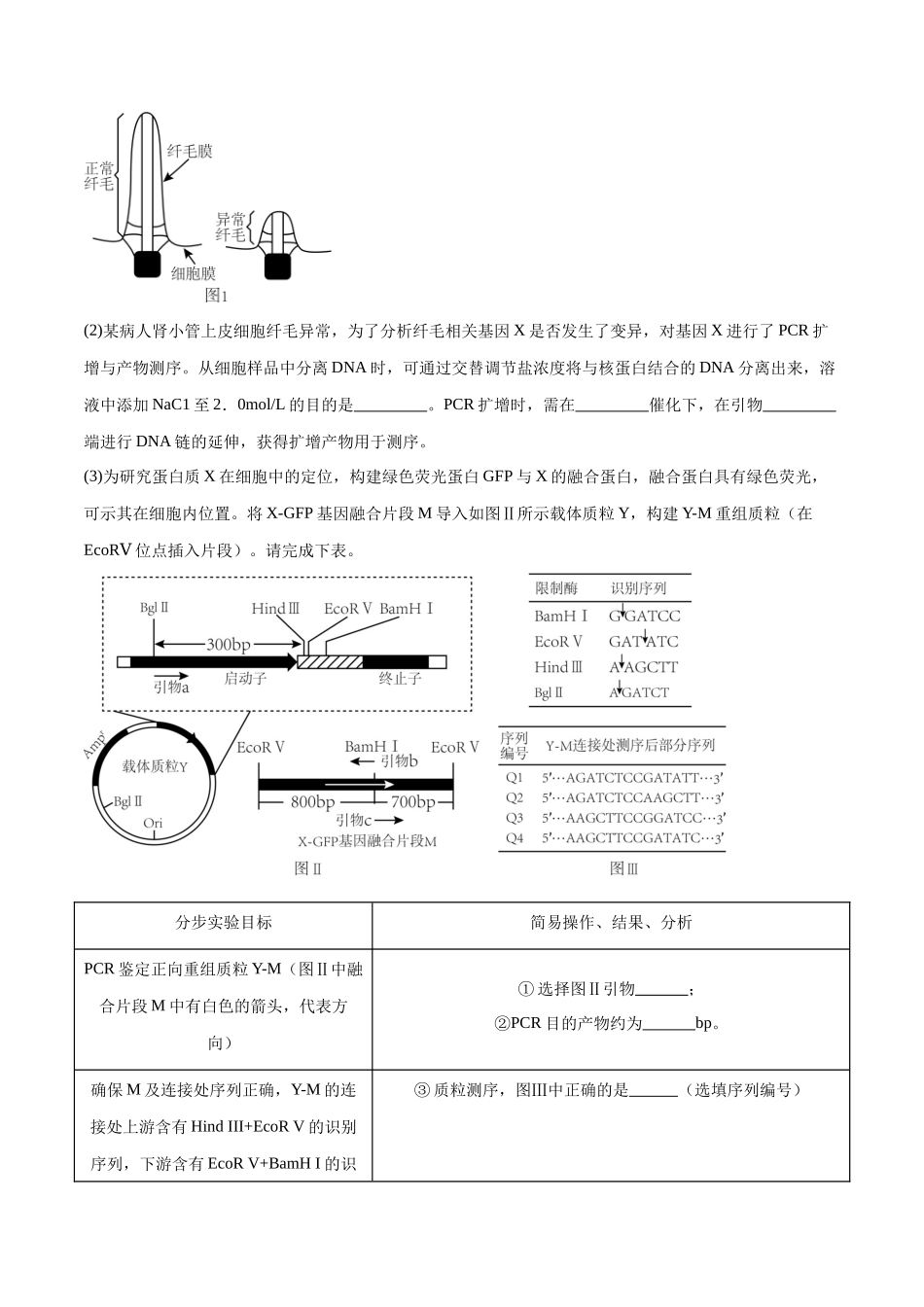 专题05 基因工程（江苏卷）（原卷版）.docx_第3页