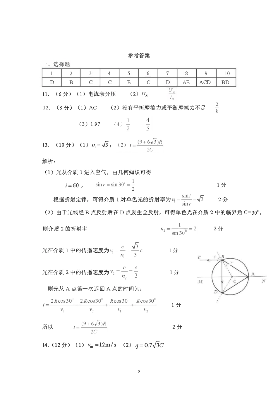 物理吉林长春市东北师大附中2026届高三年级下学期5月学情检测(5.7-5.9)(1).pdf_第1页