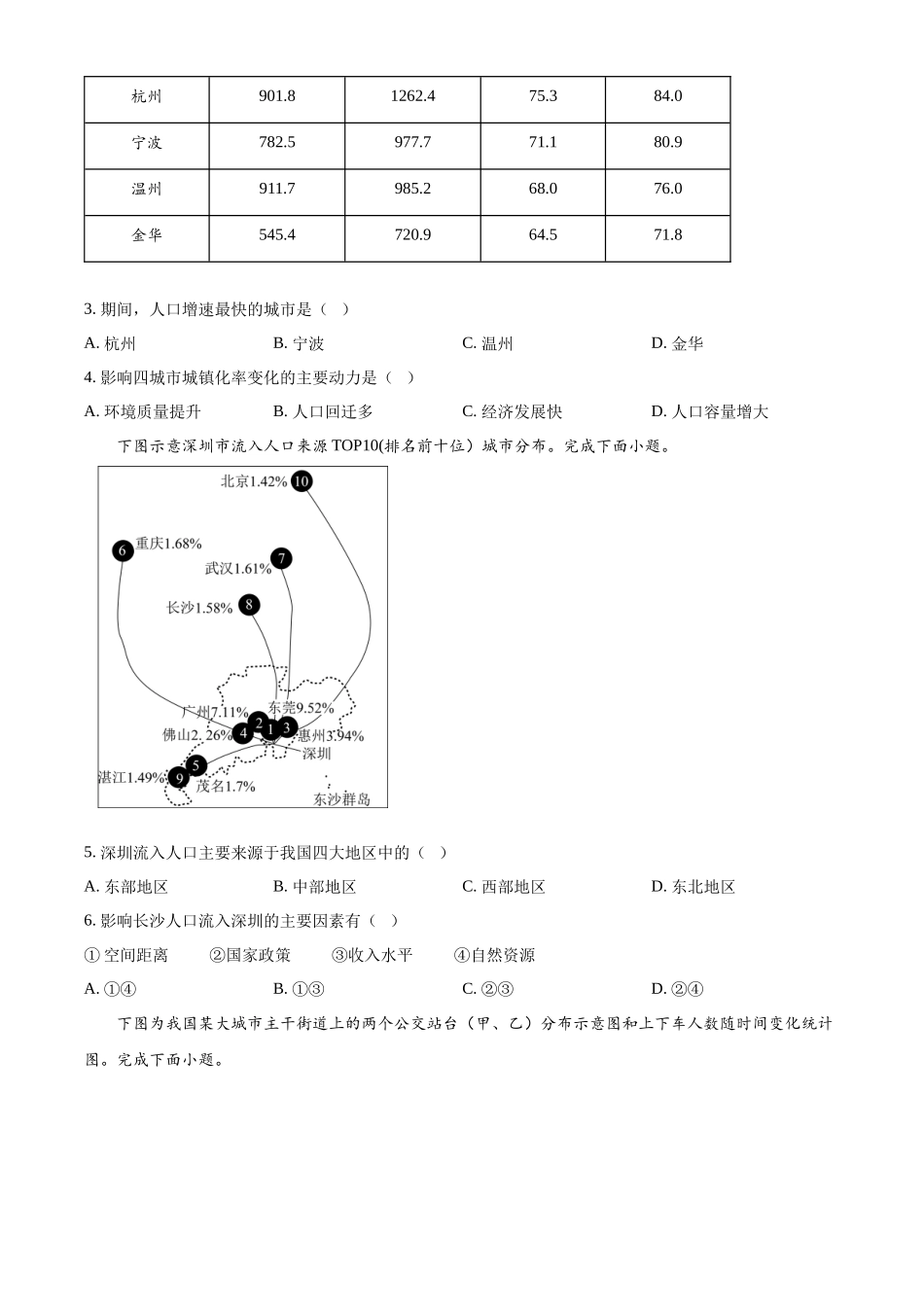 浙江新力量联盟2025-2026学年第二学期期中联考高一年级地理学科试题.docx_第2页