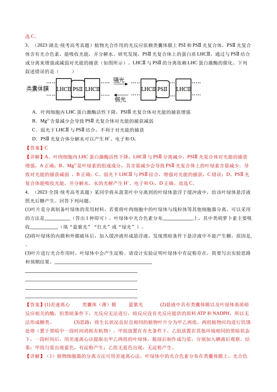 专题06 光合作用（解析版）.docx_第2页