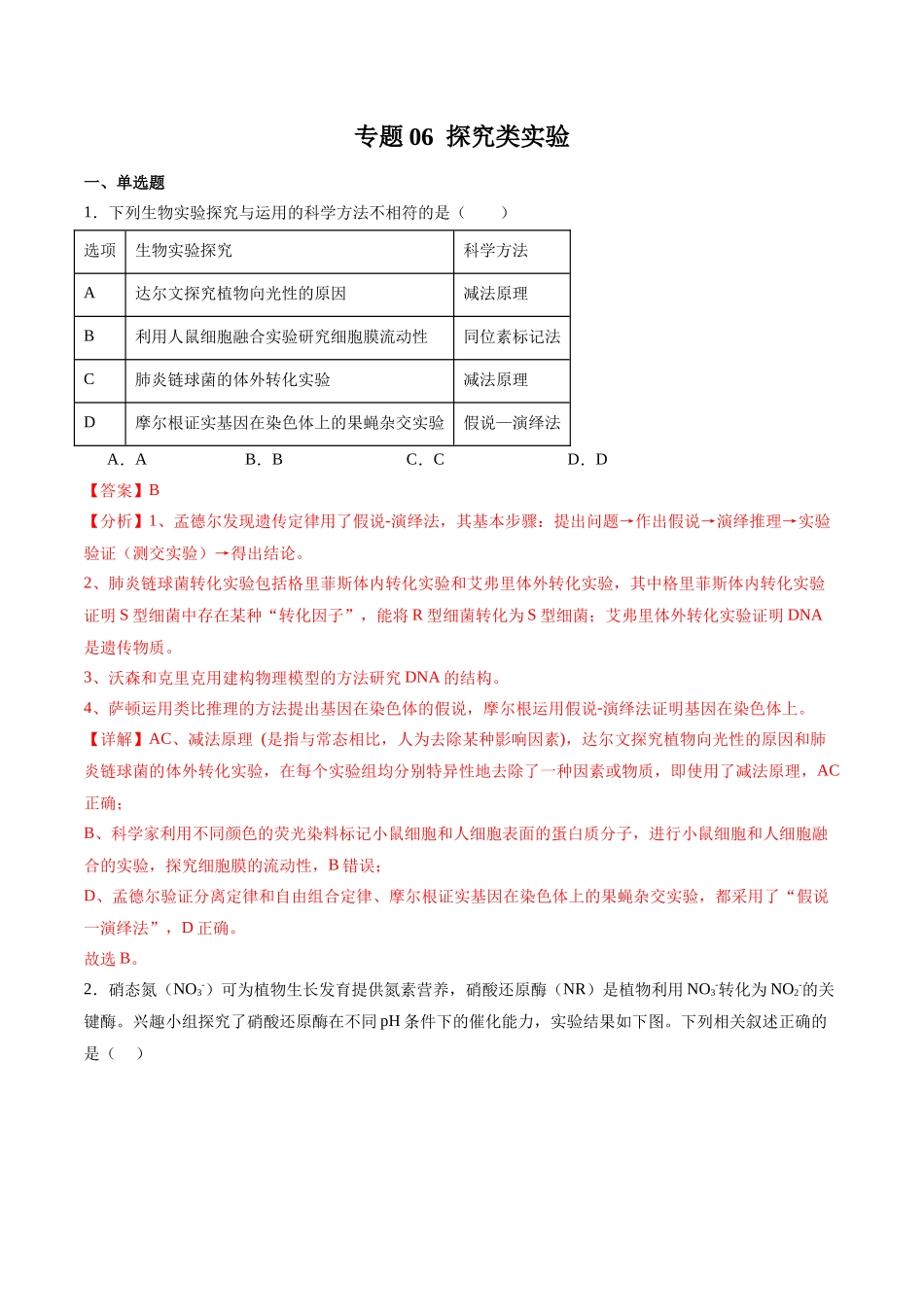 专题06 探究类实验(解析版).docx_第1页