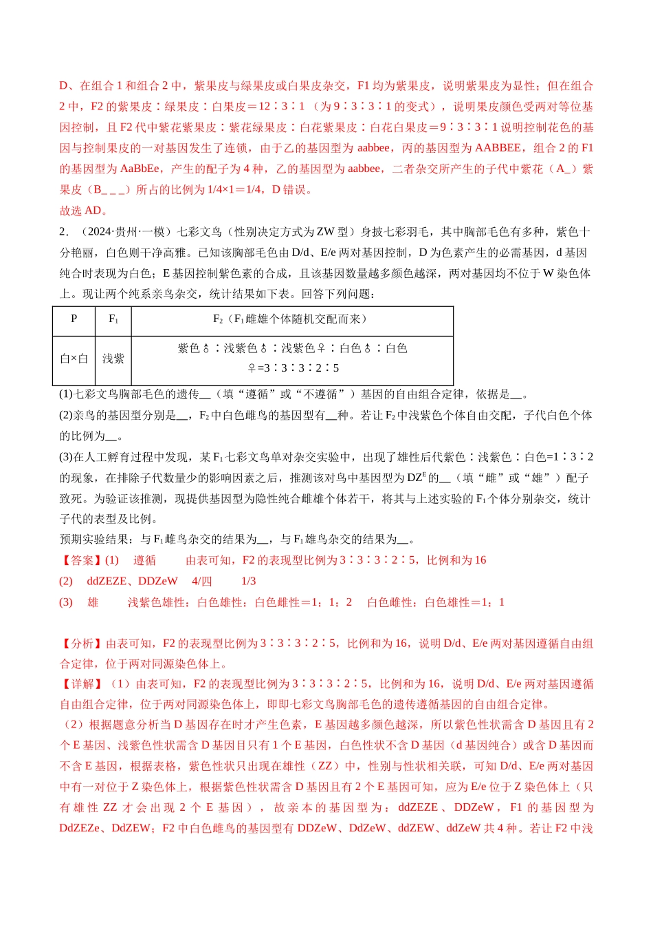 专题06 遗传规律和应用(解析版).docx_第2页