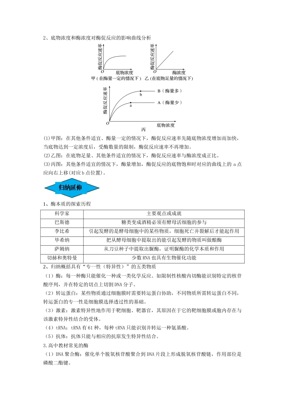 专题07 酶和ATP(串讲)(原卷版).docx_第3页
