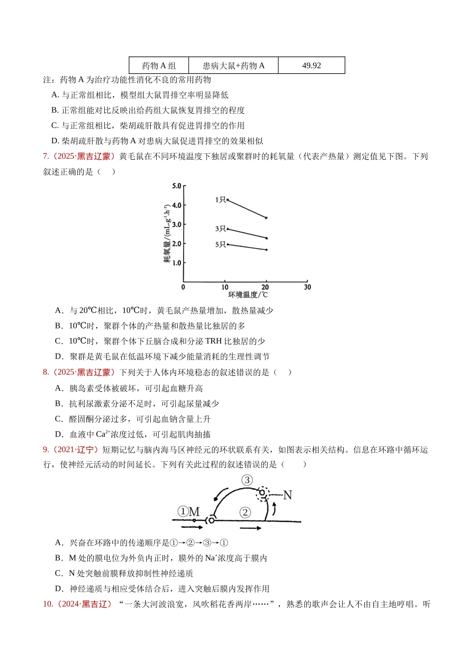专题07 稳态与调节(学生版).docx_第3页