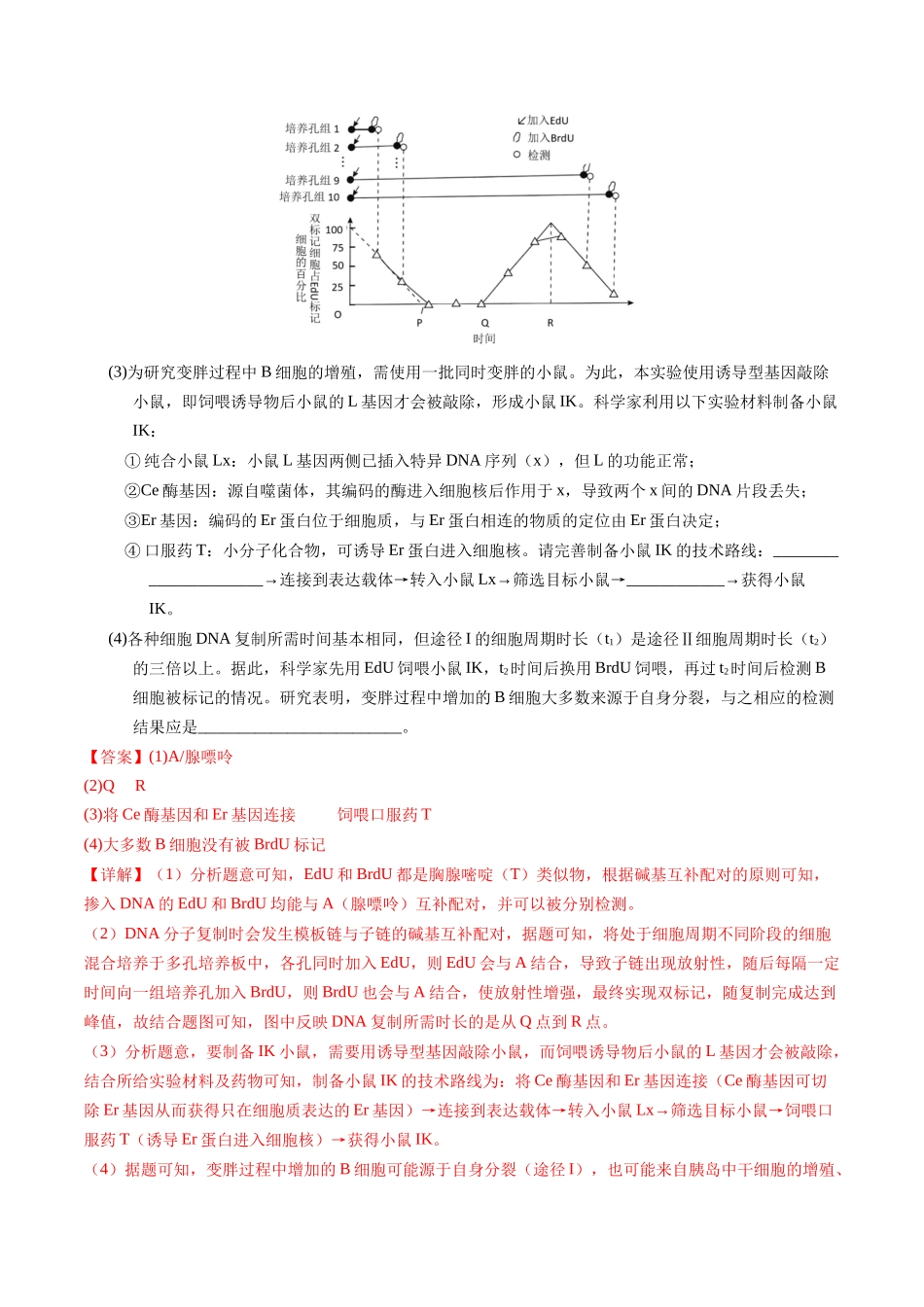 专题08 遗传的分子基础-五年（2019-2023）高考生物真题分项汇编（全国通用）（教师版）.docx_第3页