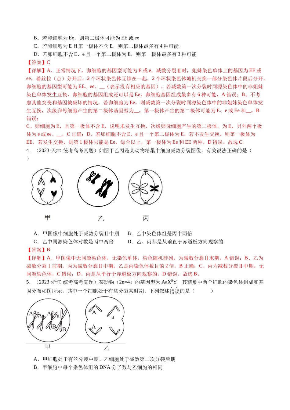 专题08 有丝分裂和减数分裂（解析版）.docx_第2页