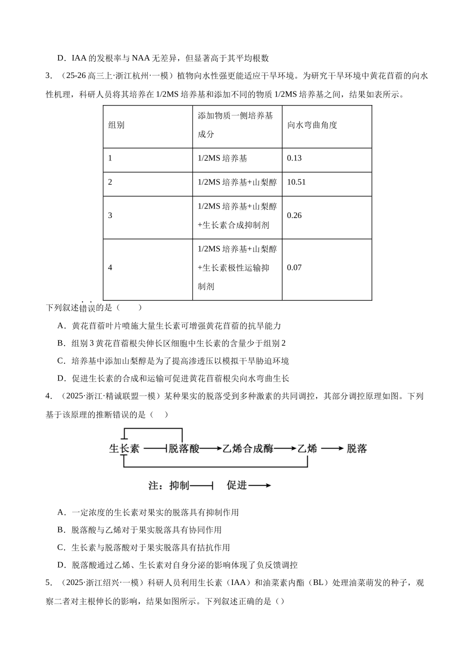 专题08 植物生命活动的调节(2大考点)(学生版).docx_第2页