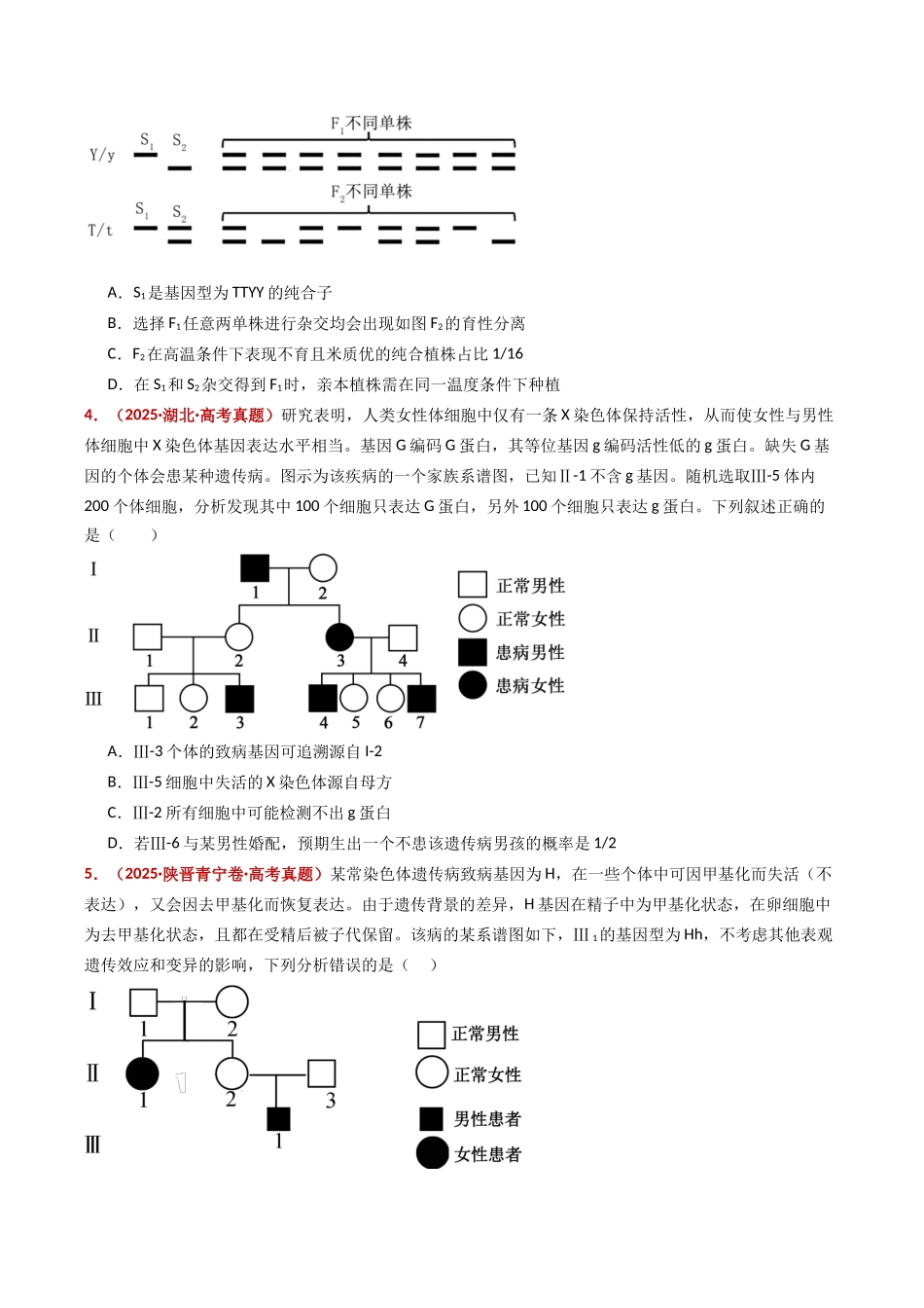 专题09 基因的分离定律(全国通用)(学生版).docx_第3页