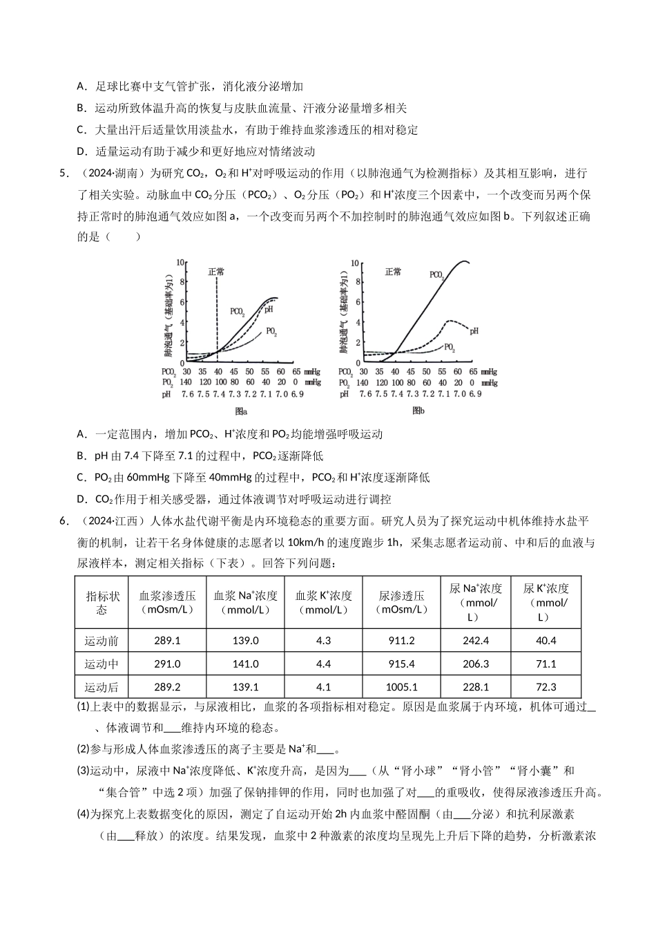 专题09 内环境及其稳态(原卷版).docx_第2页