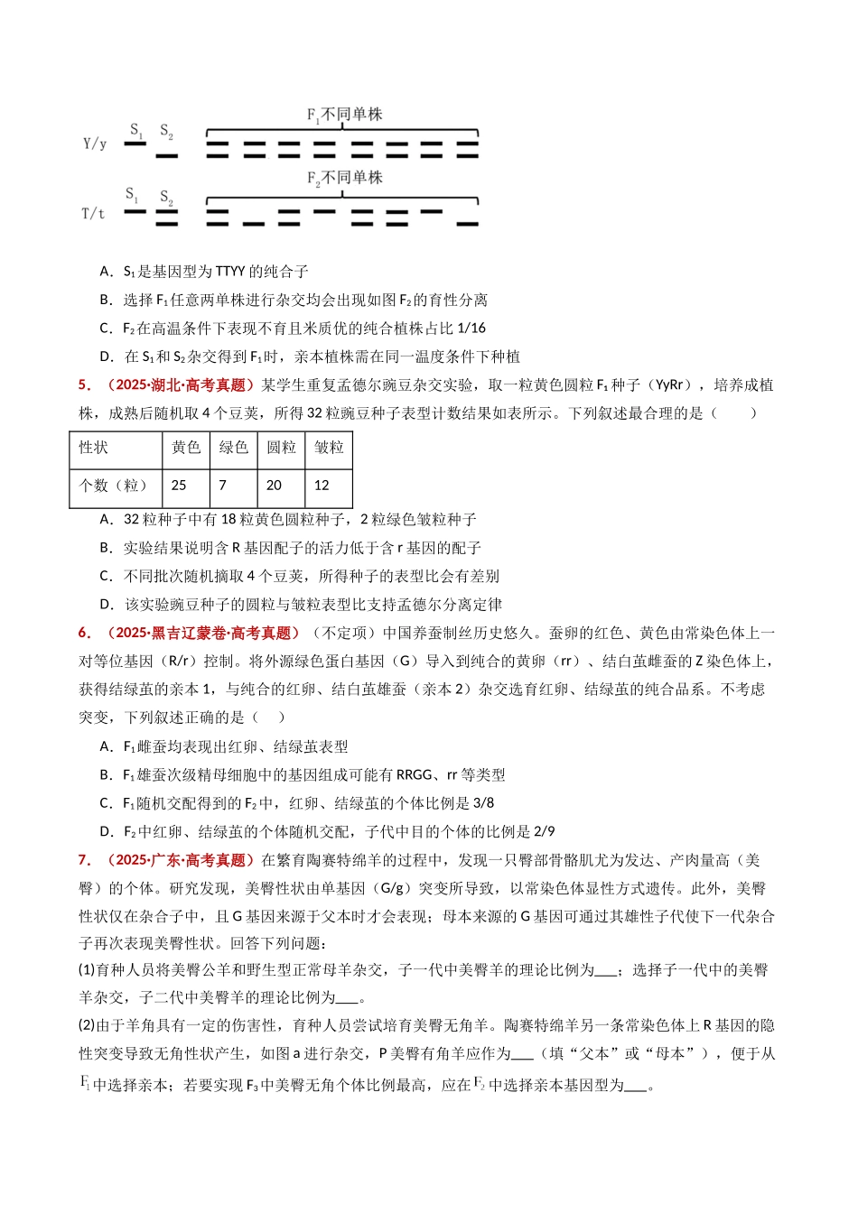 专题10 基因的自由组合定律（全国通用）（学生版）.docx_第3页