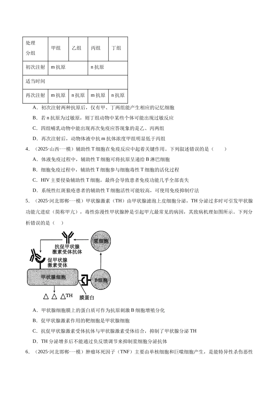 专题10 免疫调节(学生版).docx_第2页