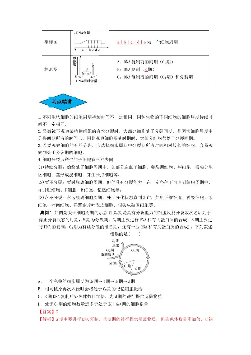 专题11 细胞的增殖（串讲）（解析版）.docx_第2页