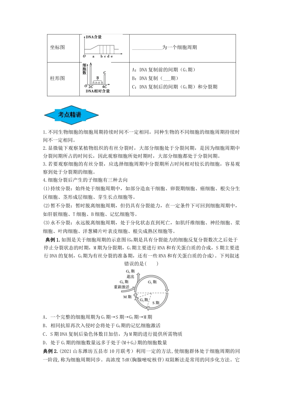 专题11 细胞的增殖(串讲)(原卷版).docx_第2页