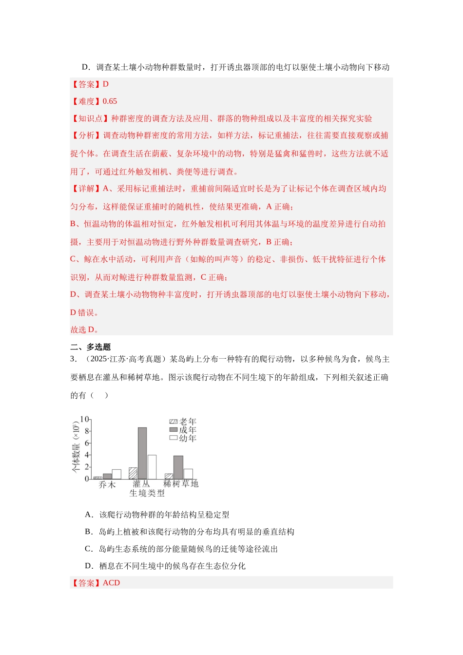 专题12  种群及其动态（教师版）.docx_第2页