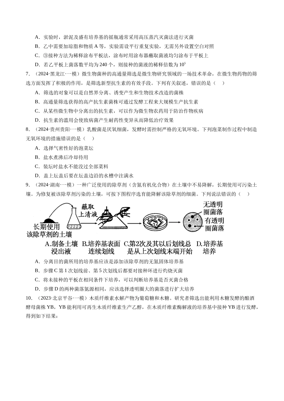 专题12 发酵工程(原卷版).docx_第3页