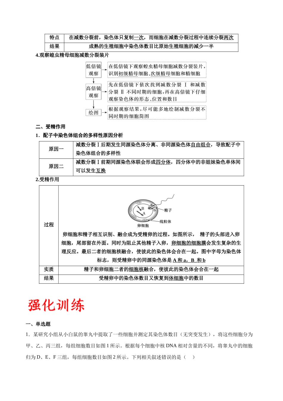 专题13 减数分裂和受精作用（解析版).docx_第2页