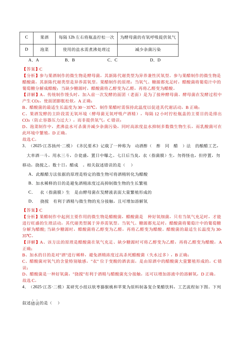 专题14 发酵工程（教师版）.docx_第2页