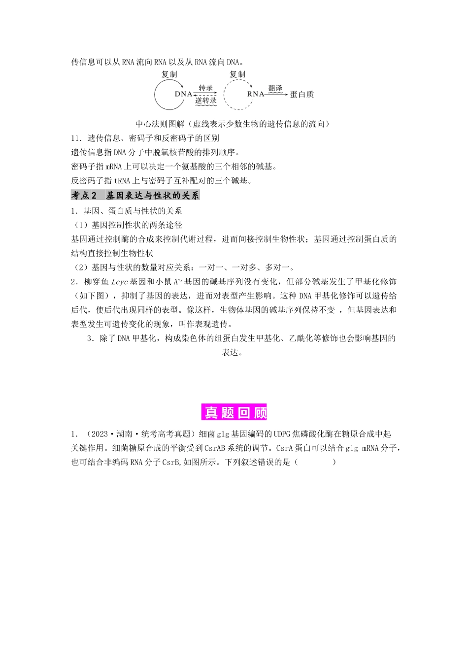 专题14 基因的表达(解析版).docx_第2页