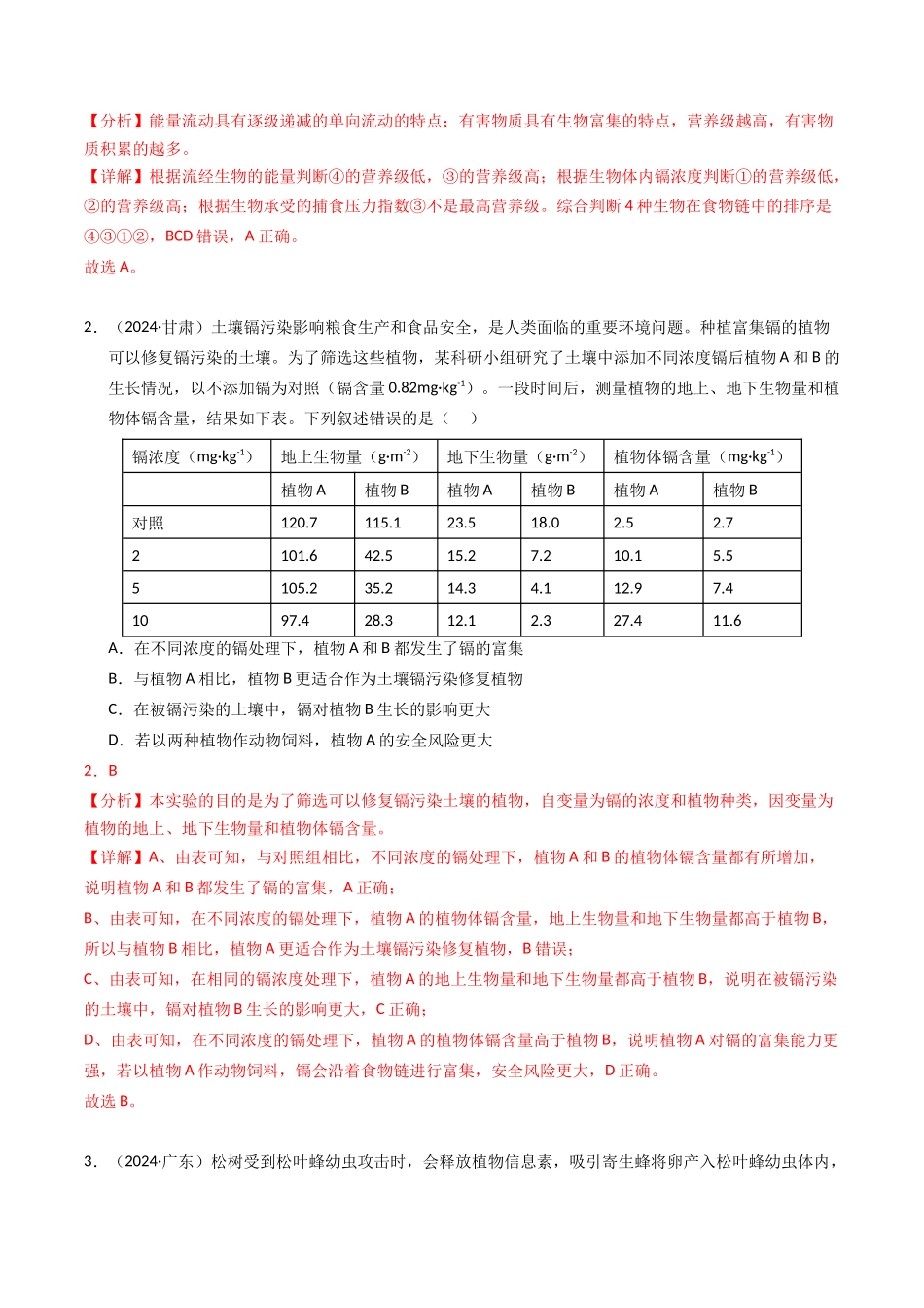 专题15 生态系统和环境保护（解析版）.docx_第2页