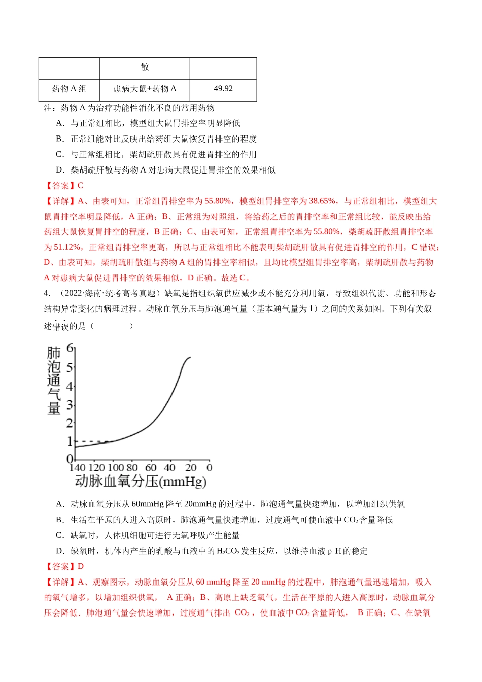 专题16 内环境及其稳态(解析版).docx_第3页