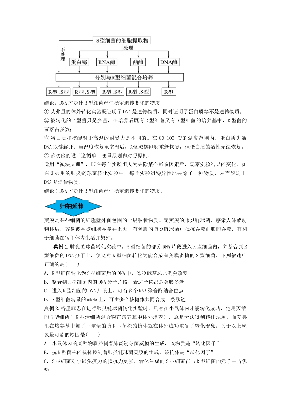 专题17 DNA是主要的遗传物质（串讲）（原卷版）.docx_第2页