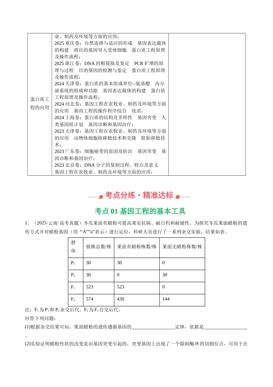 专题18 基因工程(全国通用)(教师版).docx_第3页