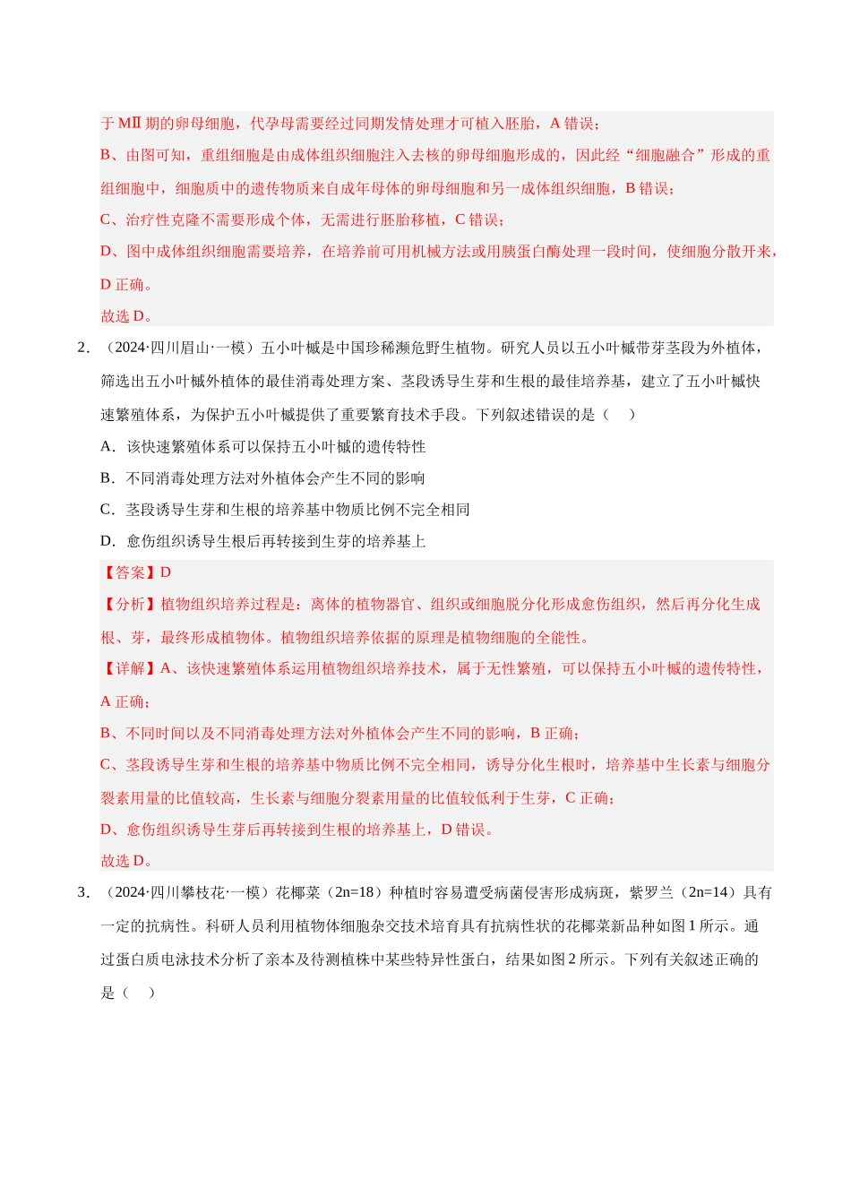 专题19 细胞工程(教师版).docx_第2页