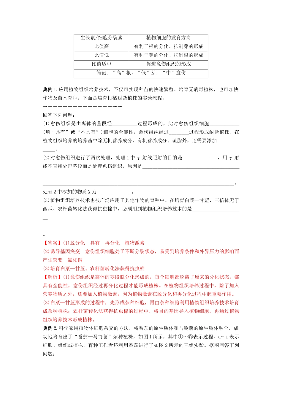 专题33 细胞工程和胚胎工程(串讲)(解析版).docx_第3页