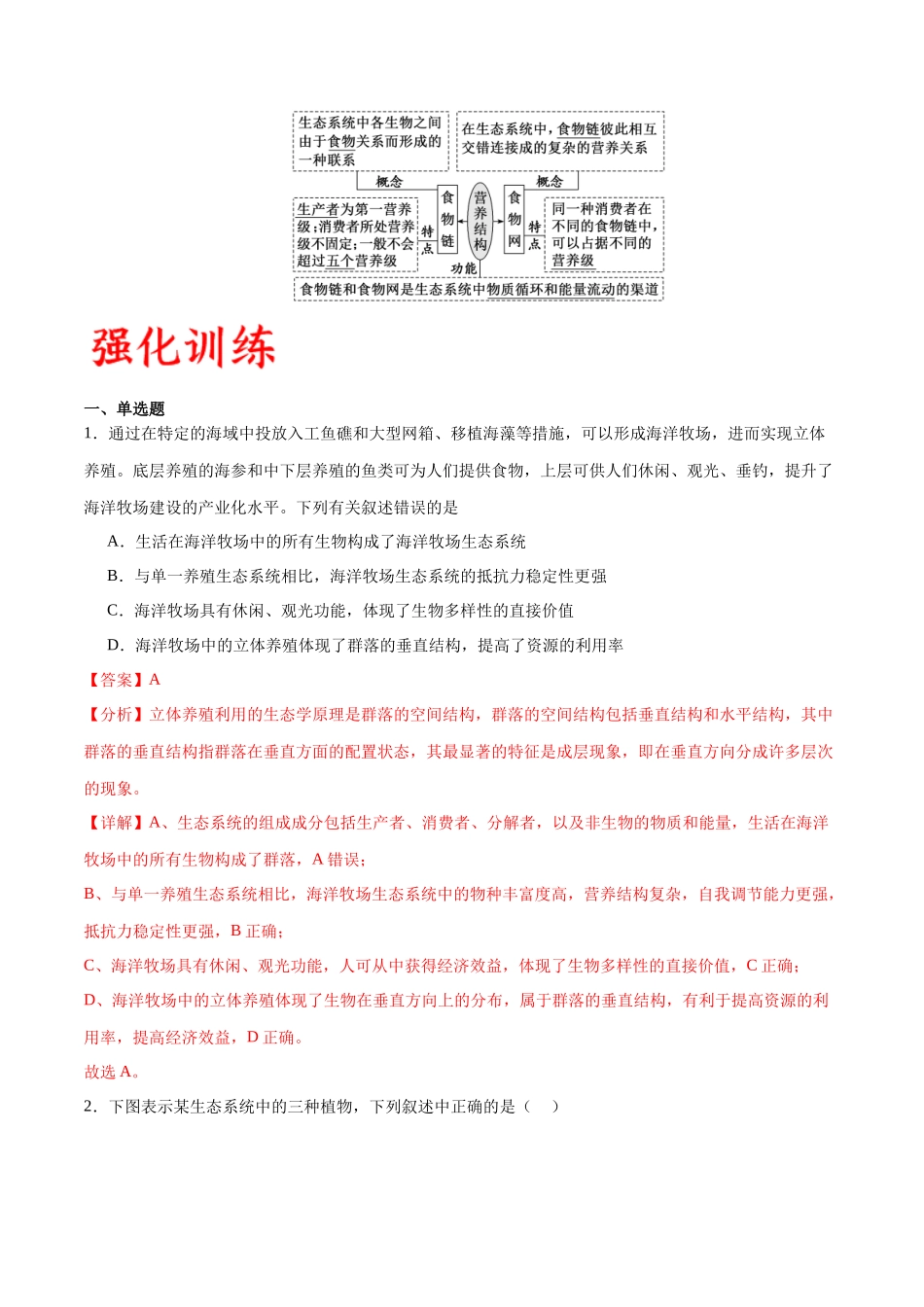 专题35 生态系统的结构（解析版).docx_第2页