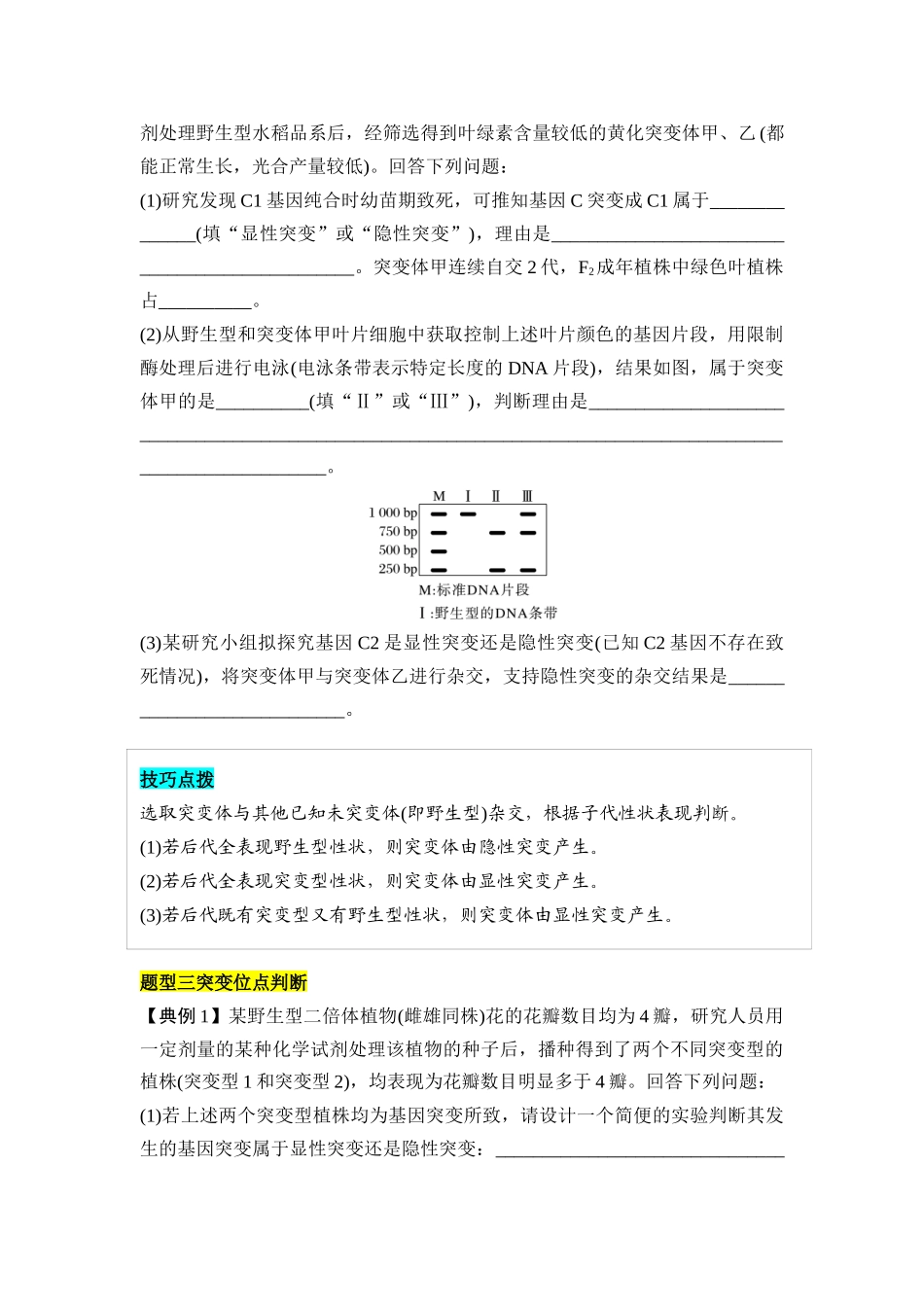专题六 变异重难集训(原卷版).docx_第2页